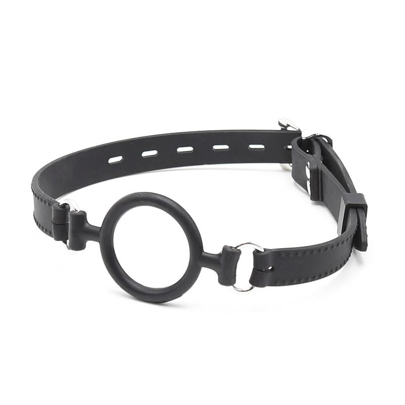 LATETOBED BDSM LINE - MORDAZA DE ARO ABIERTO 5 CM NEGRO