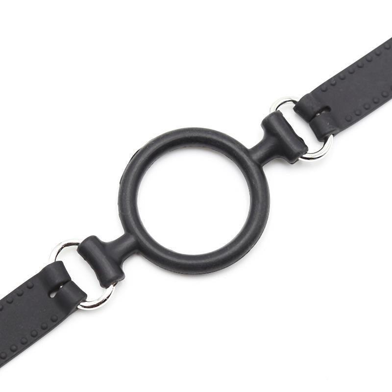 LATETOBED BDSM LINE - MORDAZA DE ARO ABIERTO 5 CM NEGRO