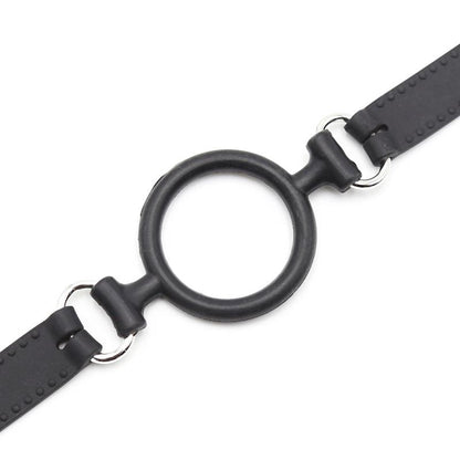 LATETOBED BDSM LINE - MORDAZA DE ARO ABIERTO 5 CM NEGRO
