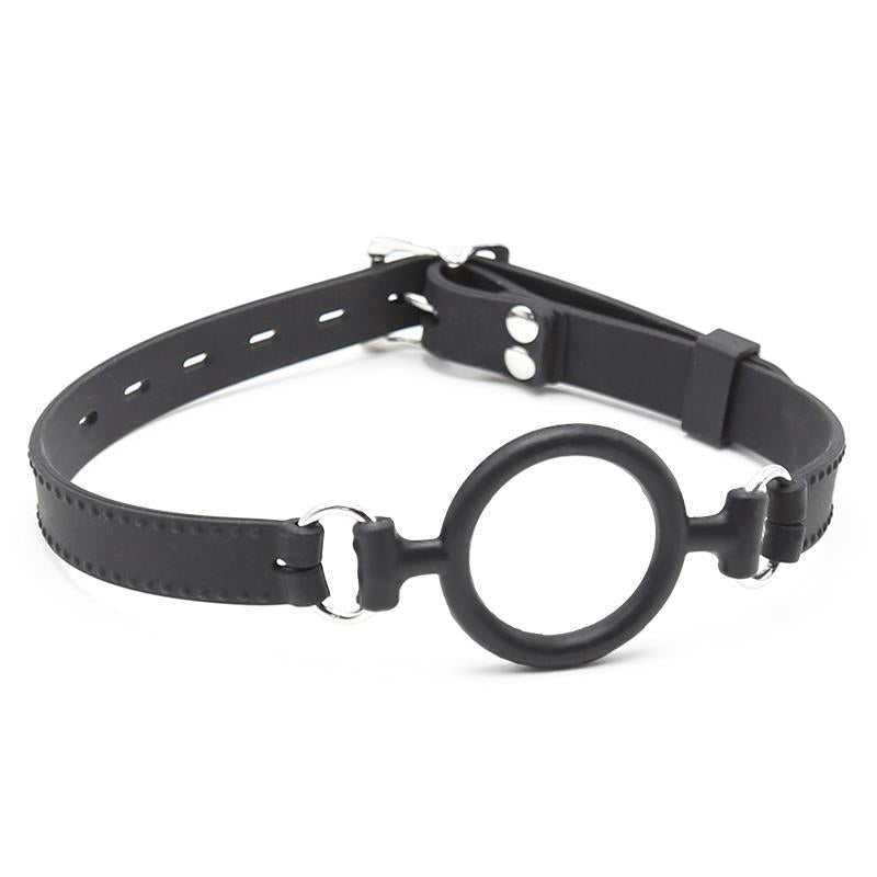 LATETOBED BDSM LINE - MORDAZA DE ARO ABIERTO 5 CM NEGRO