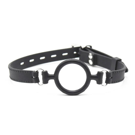 LATETOBED BDSM LINE - MORDAZA DE ARO ABIERTO 5 CM NEGRO