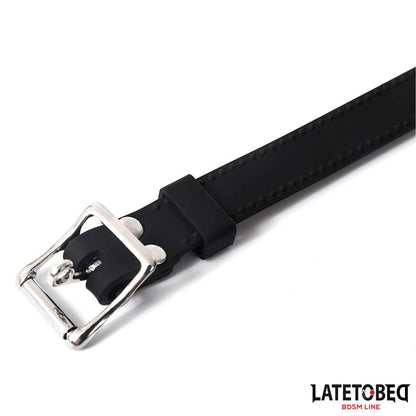 LATETOBED BDSM LINE - MORDAZA DE ARO CON PINZAS PARA PEZONES