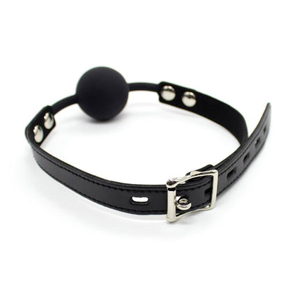LATETOBED BDSM LINE - MORDAZA DE BOLA DE SILICONA 4 CM CON CANDADO NEGRO