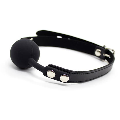 LATETOBED BDSM LINE - MORDAZA DE BOLA LISA DE SILICONA 4 CM AJUSTABLE NEGRO