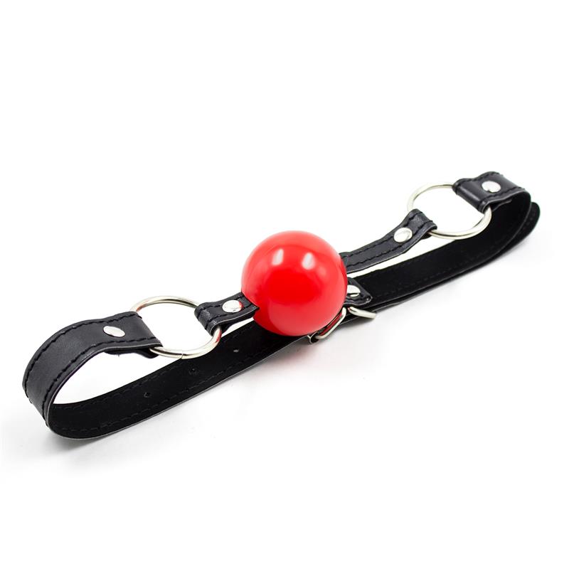 LATETOBED BDSM LINE - MORDAZA DE BOLA NEGRO/ROJO