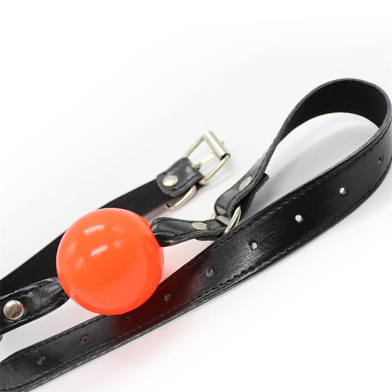 LATETOBED BDSM LINE - MORDAZA DE BOLA NEGRO/ROJO