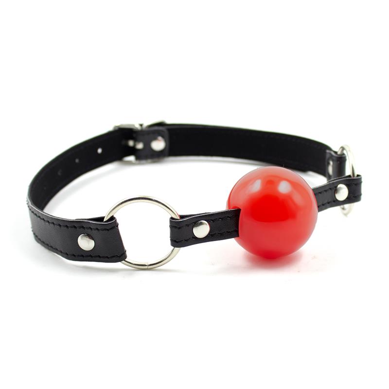 LATETOBED BDSM LINE - MORDAZA DE BOLA NEGRO/ROJO