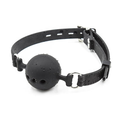 LATETOBED BDSM LINE - MORDAZA DE BOLA TRANSPIRABLE DE SILICONA 4,5 CM TALLA M NEGRO