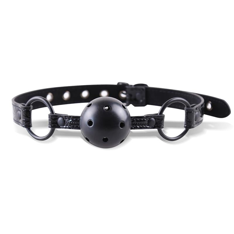 BLACK SAPPHIRE - MORDAZA DE BOLA TRANSPIRABLE SAPPHIRE CUERO VEGANO