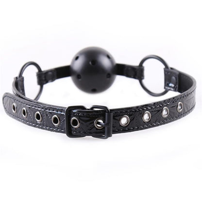 BLACK SAPPHIRE - MORDAZA DE BOLA TRANSPIRABLE SAPPHIRE CUERO VEGANO