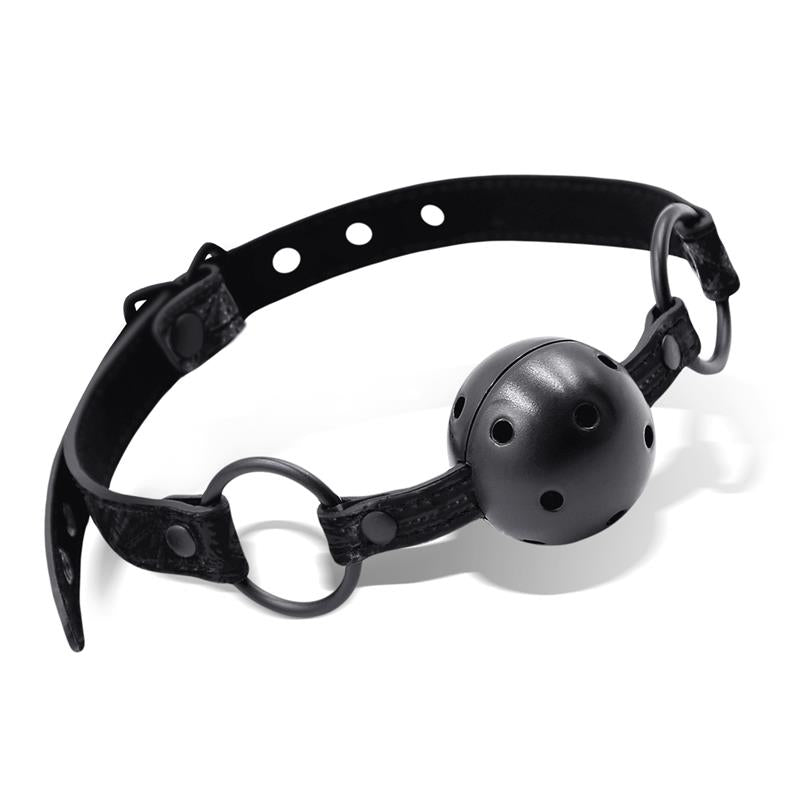 BLACK SAPPHIRE - MORDAZA DE BOLA TRANSPIRABLE SAPPHIRE CUERO VEGANO