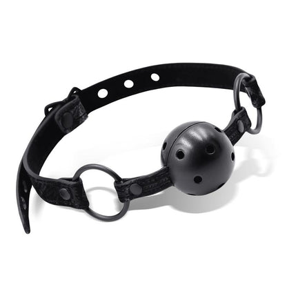 BLACK SAPPHIRE - MORDAZA DE BOLA TRANSPIRABLE SAPPHIRE CUERO VEGANO