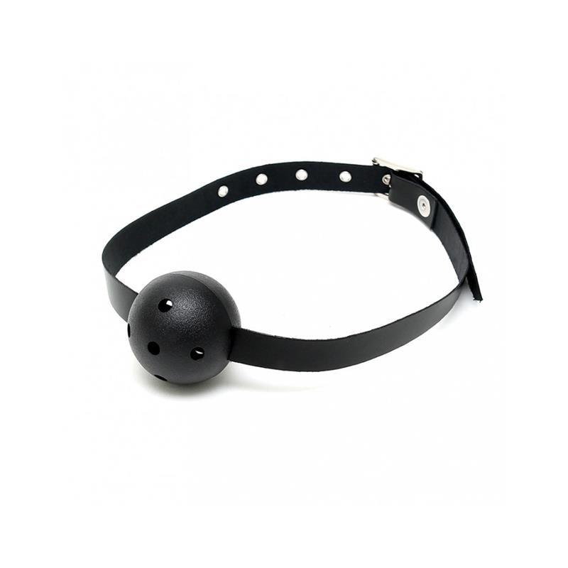 BONDAGE PLAY - MORDAZA DE CUERO AJUSTABLE