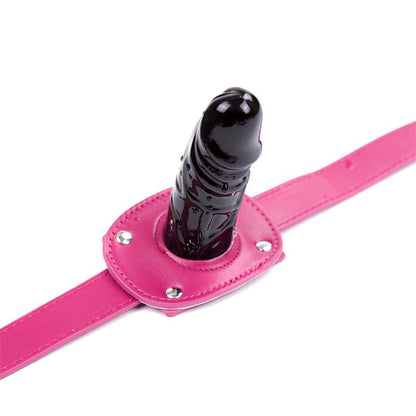 LATETOBED BDSM LINE - MORDAZA DE DILDO AJUSTABLE 46-58 CM - DILDO: 10 CM