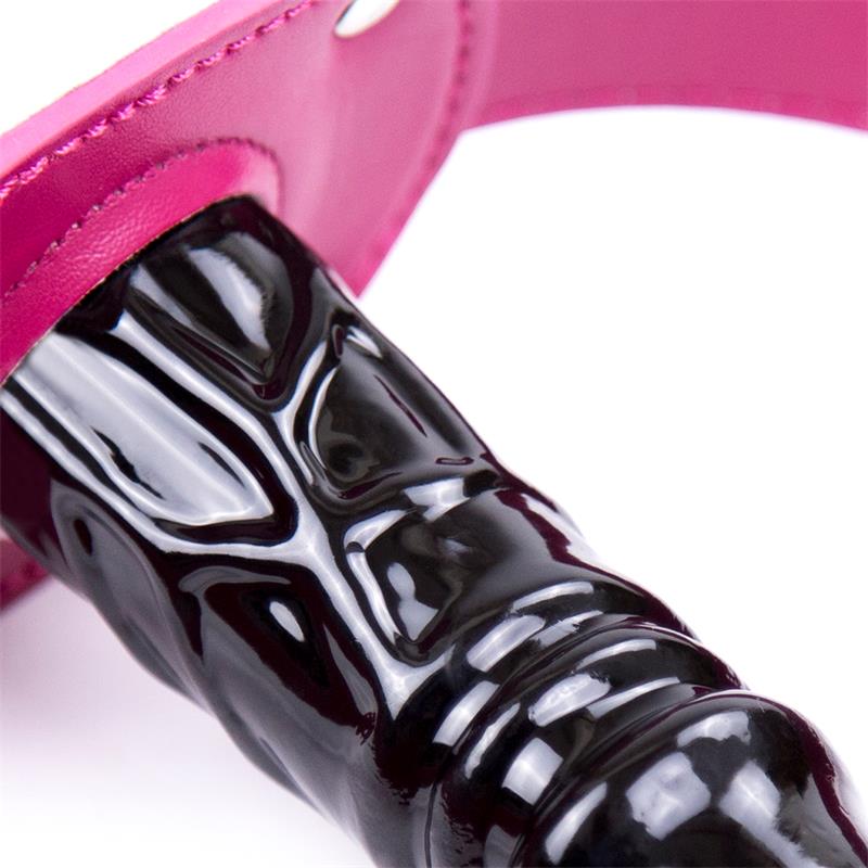 LATETOBED BDSM LINE - MORDAZA DE DILDO AJUSTABLE 46-58 CM - DILDO: 10 CM