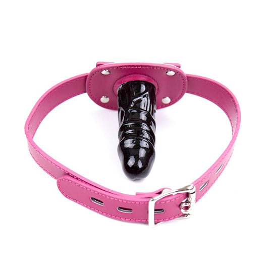 LATETOBED BDSM LINE - MORDAZA DE DILDO AJUSTABLE 46-58 CM - DILDO: 10 CM