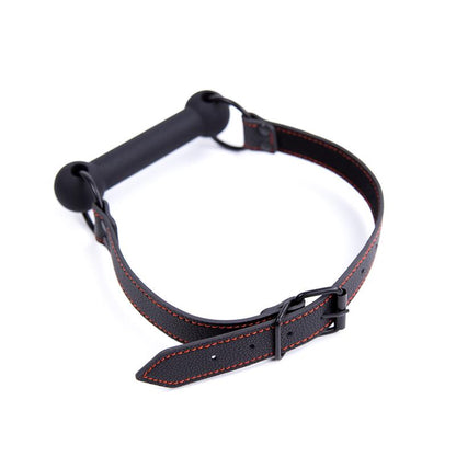 LATETOBED BDSM LINE - MORDAZA DE HUESO AJUSTABLE SILICONA NEGRO