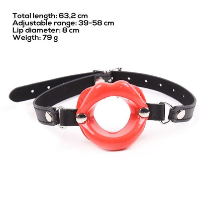 LATETOBED BDSM LINE - MORDAZA FORMA DE BOCA AJUSTABLE 39-58 CM