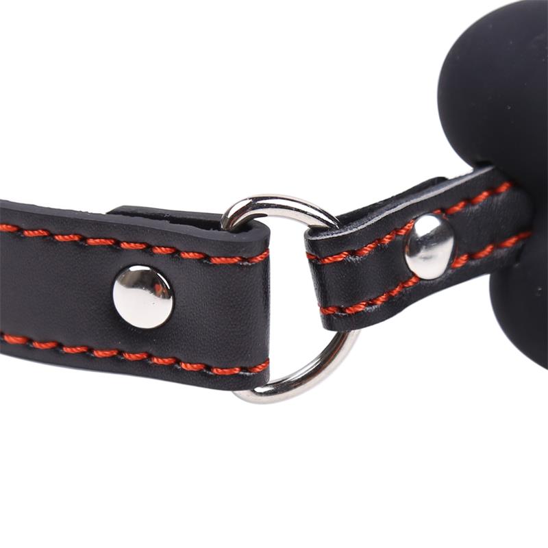 LATETOBED BDSM LINE - MORDAZA FORMA DE HUESO SILICONA 12 CM NEGRO