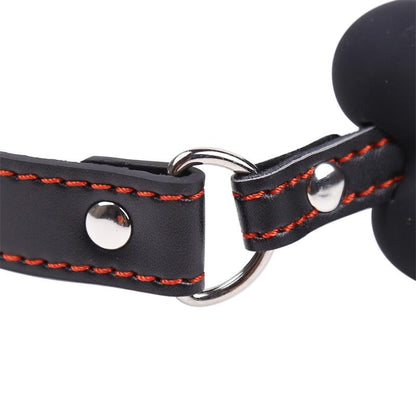 LATETOBED BDSM LINE - MORDAZA FORMA DE HUESO SILICONA 12 CM NEGRO