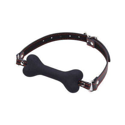 LATETOBED BDSM LINE - MORDAZA FORMA DE HUESO SILICONA 12 CM NEGRO