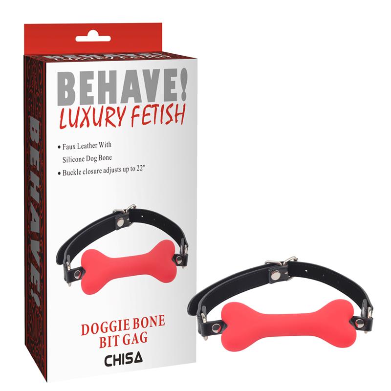 CHISA - MORDAZA HUESO DOGGLE BONE BIT ROJO