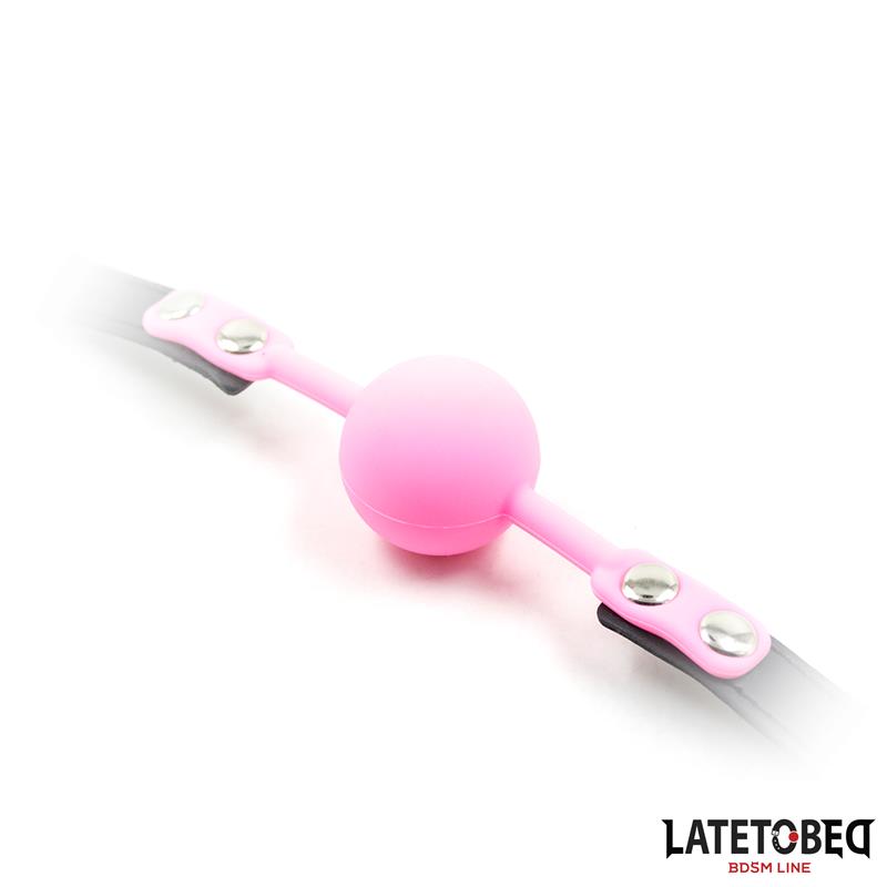 LATETOBED BDSM LINE - MORDAZA BOLA SILICONA ROSA