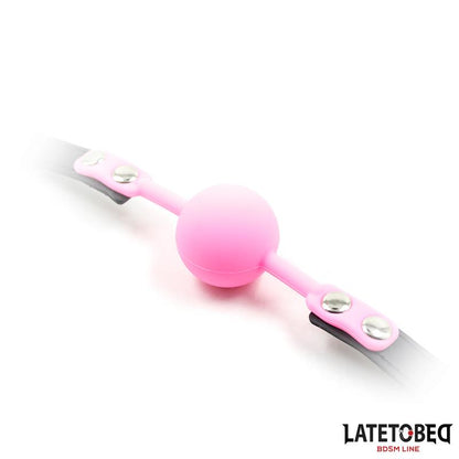 LATETOBED BDSM LINE - MORDAZA BOLA SILICONA ROSA