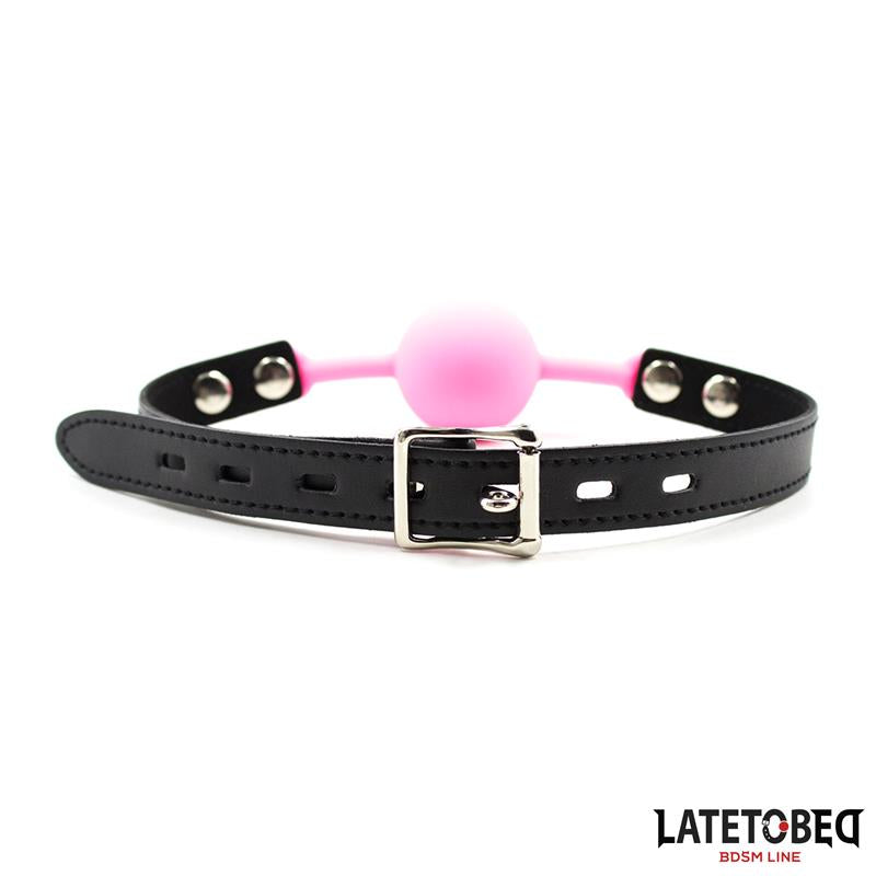 LATETOBED BDSM LINE - MORDAZA BOLA SILICONA ROSA