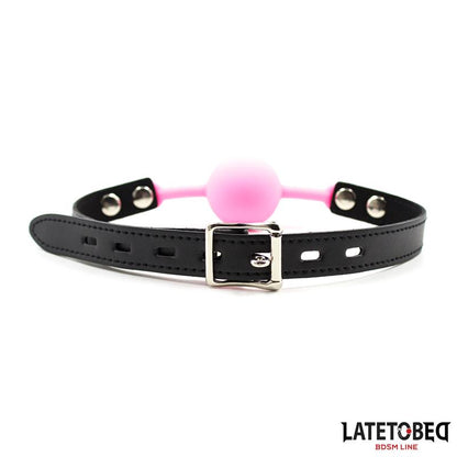 LATETOBED BDSM LINE - MORDAZA BOLA SILICONA ROSA