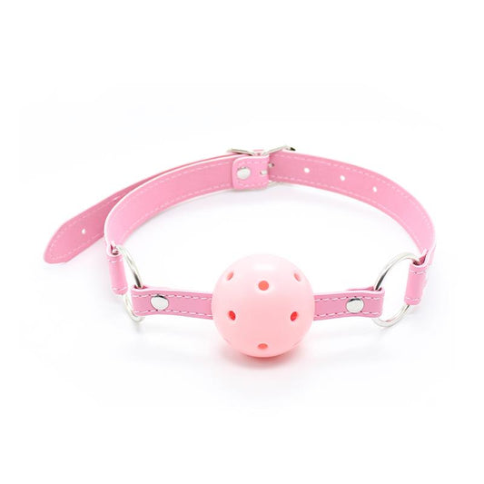 LATETOBED BDSM LINE - MORDAZA TRANSPIRABLE AJUSTABLE BOLA 4,5 CM ROSA