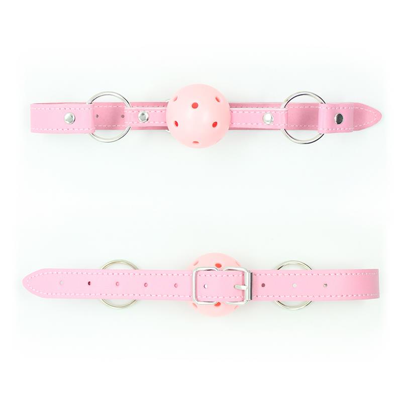 LATETOBED BDSM LINE - MORDAZA TRANSPIRABLE AJUSTABLE BOLA 4,5 CM ROSA