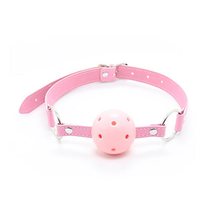 LATETOBED BDSM LINE - MORDAZA TRANSPIRABLE AJUSTABLE BOLA 4,5 CM ROSA