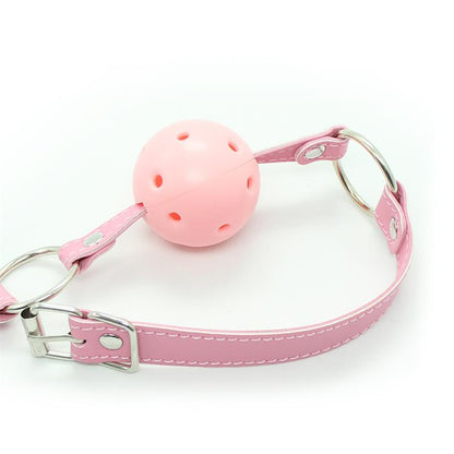 LATETOBED BDSM LINE - MORDAZA TRANSPIRABLE AJUSTABLE BOLA 4,5 CM ROSA