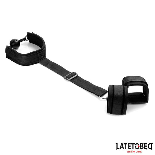 LATETOBED BDSM LINE - MORDAZA Y ESPOSAS EN RESTRICCIONES
