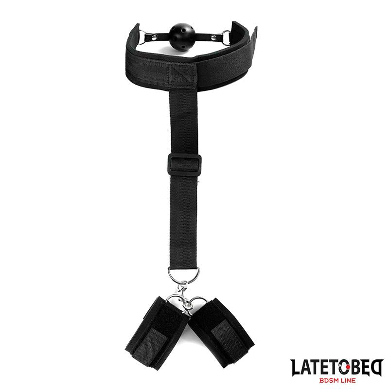 LATETOBED BDSM LINE - MORDAZA Y ESPOSAS EN RESTRICCIONES
