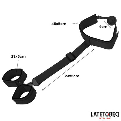 LATETOBED BDSM LINE - MORDAZA Y ESPOSAS EN RESTRICCIONES
