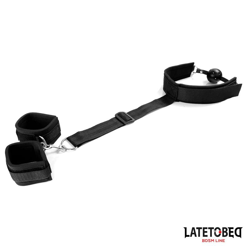 LATETOBED BDSM LINE - MORDAZA Y ESPOSAS EN RESTRICCIONES