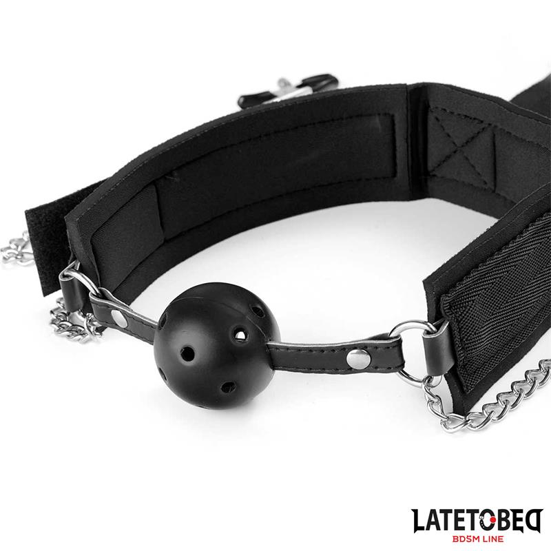 LATETOBED BDSM LINE - MORDAZA Y ESPOSAS EN RESTRICCIONES
