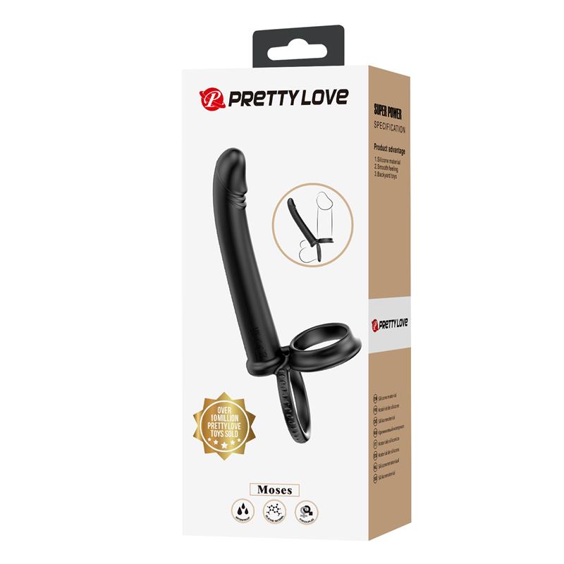 PRETTYLOVE - MOSES PLUG ANAL CON ANILLO PARA EL PENE