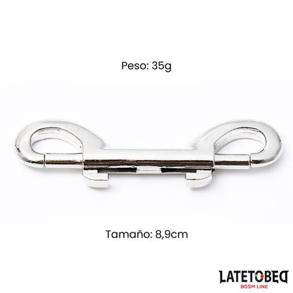 LATETOBED BDSM LINE - MOSQUETÓN METÁLICO DE DOBLE EXTREMO