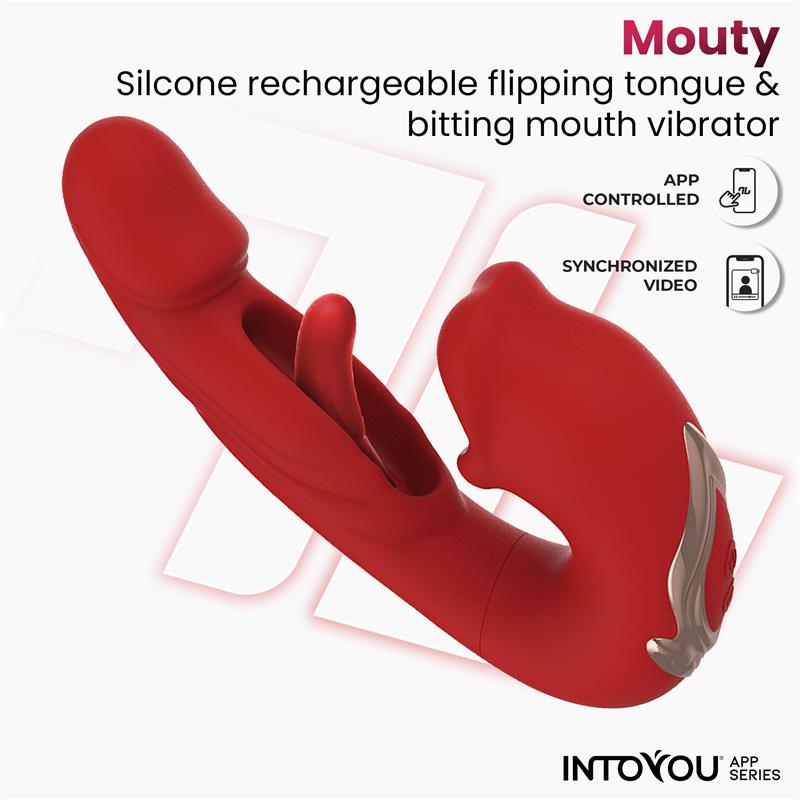 INTOYOU APP SERIES - MOUTY VIBRADOR FUNCIÓN MORDISQUEO Y FLIPPING CON APP