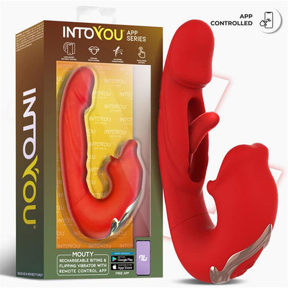 INTOYOU APP SERIES - MOUTY VIBRADOR FUNCIÓN MORDISQUEO Y FLIPPING CON APP