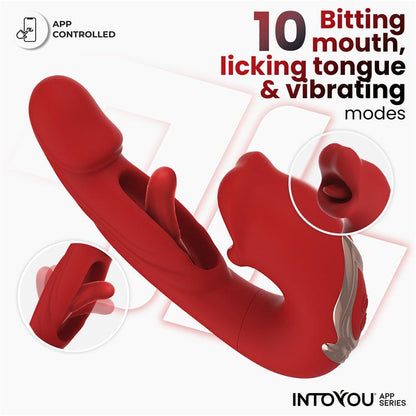 INTOYOU APP SERIES - MOUTY VIBRADOR FUNCIÓN MORDISQUEO Y FLIPPING CON APP