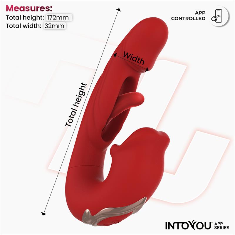 INTOYOU APP SERIES - MOUTY VIBRADOR FUNCIÓN MORDISQUEO Y FLIPPING CON APP