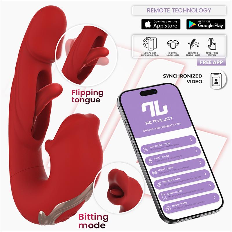 INTOYOU APP SERIES - MOUTY VIBRADOR FUNCIÓN MORDISQUEO Y FLIPPING CON APP