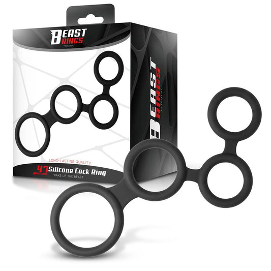 BEAST RINGS - MULTI-ANILLO PARA EL PENE SILICONA 47 MM