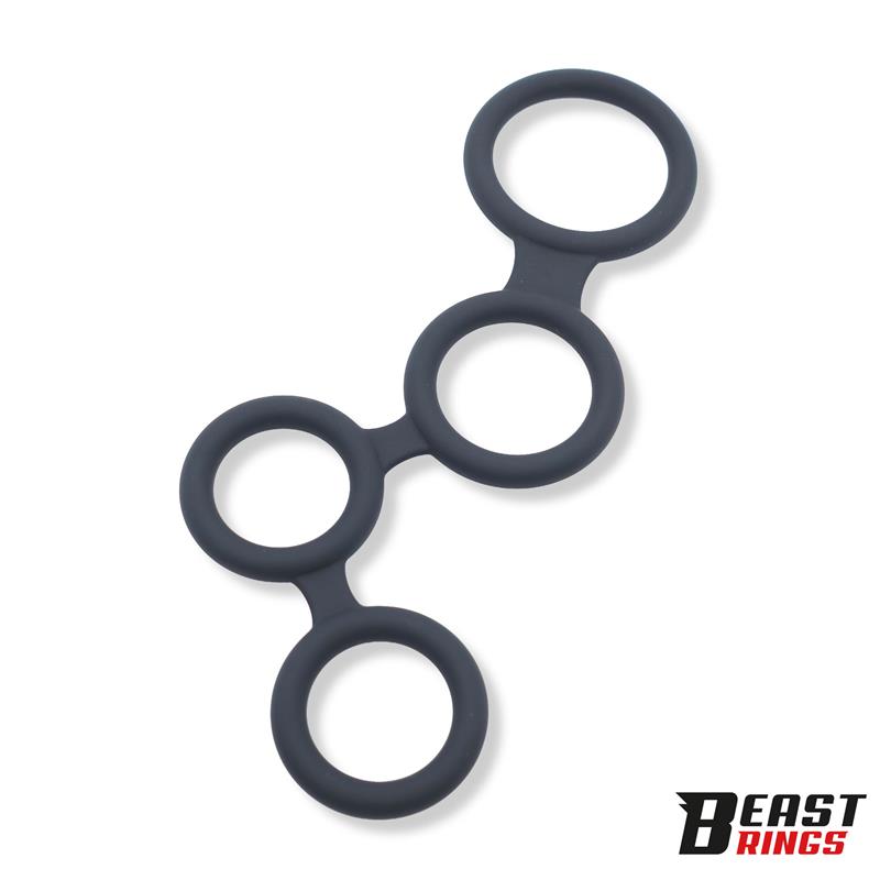 BEAST RINGS - MULTI-ANILLO PARA EL PENE SILICONA 47 MM