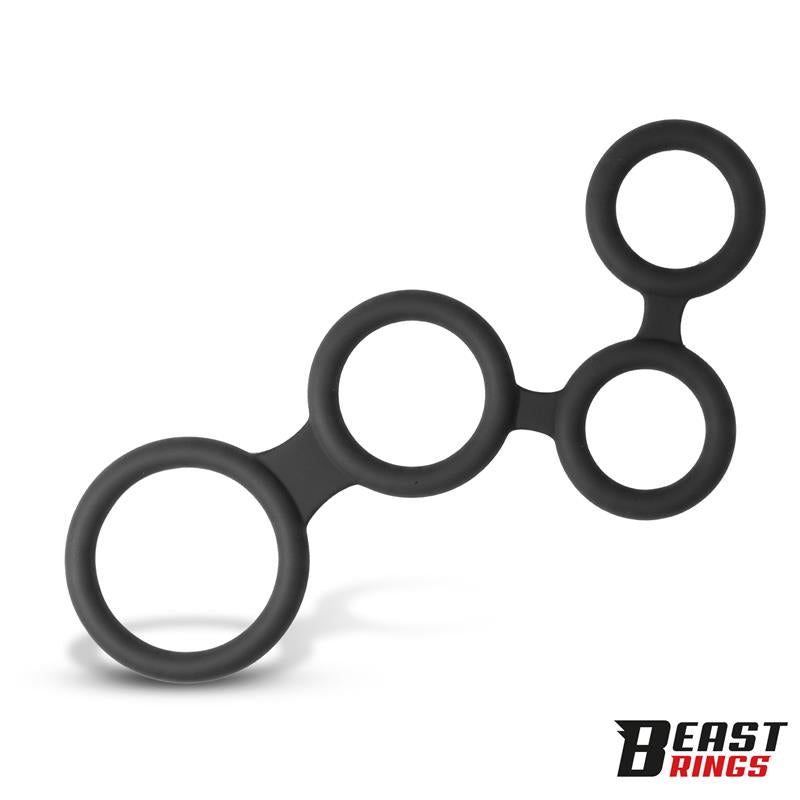 BEAST RINGS - MULTI-ANILLO PARA EL PENE SILICONA 47 MM