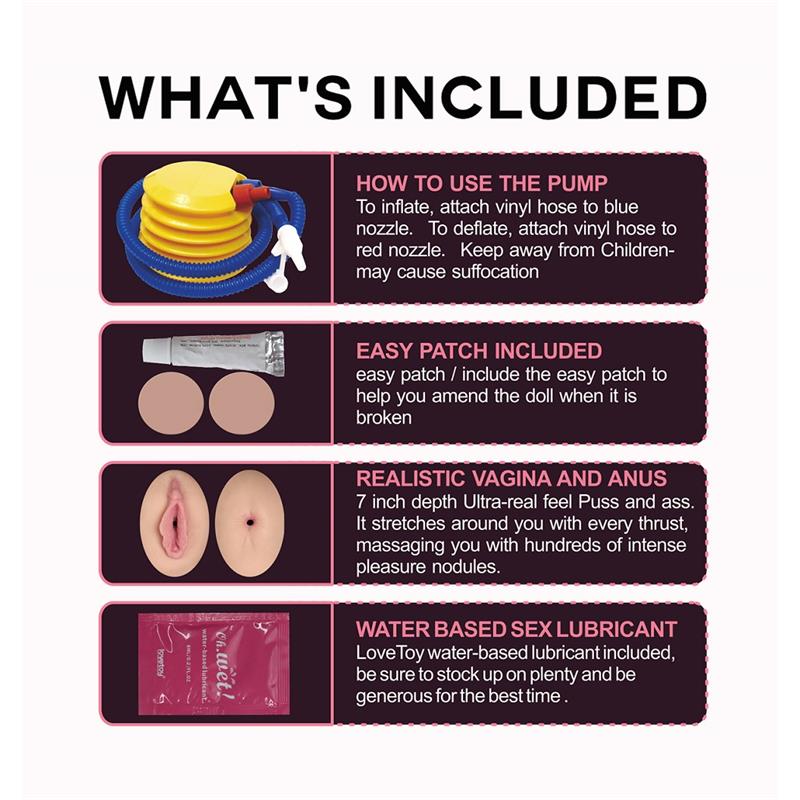 LOVETOY - MUÑECA INFLABLE BOOBIE SUPER LOVE DOLL